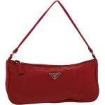 Rote Vintage Prada Kunststoffhandtaschen für Damen Klein 