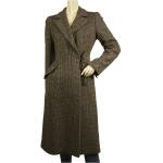 Braune Vintage Prada Wollmäntel für Damen Größe S 