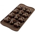 Schokoladenbraune Runde Pralinenformen & Schokoladenformen aus Silikon lebensmittelecht 
