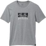 Graue Kurzärmelige Prana Bio T-Shirts für Damen Größe M 