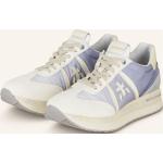 Blaue Premiata Low Sneaker aus Veloursleder für Damen Größe 39 