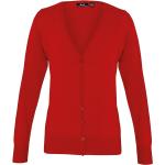 Rote Premier Workwear V-Ausschnitt Damencardigans Größe XS 