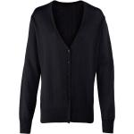 Schwarze Premier Workwear V-Ausschnitt Damencardigans Größe 4 XL 