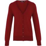 Bordeauxrote Premier Workwear V-Ausschnitt Damencardigans Größe 3 XL 