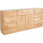 Hellbraune Home Affaire Premium Collection Nachhaltige Sideboards geölt aus Massivholz Breite 150-200cm, Höhe 0-50cm, Tiefe 0-50cm 
