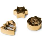 Reduzierte Goldene TCHIBO Ausstechformen Sets mit Baummotiv aus Edelstahl 