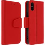 Rote iPhone X/XS Cases Art: Flip Cases aus Rindsleder kratzfest 