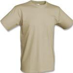 Sandfarbene T-Shirts aus Baumwolle für Herren Größe S 