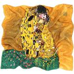 Braune Elegante Prettystern Gustav Klimt Quadratische Seidentücher aus Seide für Damen Weihnachten 