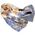 Blaue Prettystern Gustav Klimt Seidenschals aus Seide für Damen für den für den Sommer 