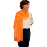 Orange Unifarbene Elegante Prettystern Seidentücher aus Chiffon für Damen für den für den Sommer 