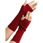 Rote Prettystern Fingerlose Handschuhe & Halbfinger-Handschuhe für Damen Einheitsgröße Weihnachten für den für den Winter 