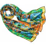 Bunte Prettystern Gustav Klimt Seidenschals aus Seide für Damen 