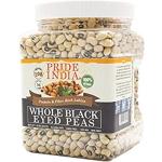 Pride Of India -ganz Black Eyed Peas (680 g) Jar -Indische getrocknet cowpeas -mildes und erdiges Aroma-Protein (g 10) und Faser (5 g) pro Portion- perfekt schmeckt mit Brot und Reis usw.
