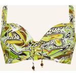 Hellgrüne PrimaDonna Bikini-Tops aus Polyamid mit verstellbaren Trägern für Damen Größe M 