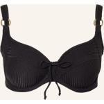 Schwarze PrimaDonna Bikini-Tops aus Polyamid mit verstellbaren Trägern für Damen Größe XS für den für den Winter 