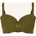 Olivgrüne PrimaDonna Bikini-Tops aus Polyamid gepolstert für Damen Größe S 