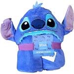 Primark Limited Lizenzierter Disney Lilo & Stitch Fleece-Überwurf mit Kapuze und 3D-Ohren