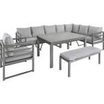 Graue Primaster Lounge Gartenmöbel & Loungemöbel Outdoor aus Aluminium mit Armlehne Breite 100-150cm, Höhe 50-100cm, Tiefe 50-100cm 