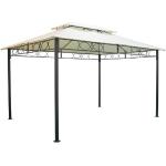 Beige Pavillondächer aus Polyester 3x4 