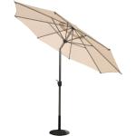 Sonnenschirm Gartenschirm Sonnenschutz Schirm mit Kurbel Tokio rund Ø 2,5m  braun
