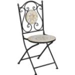 2 Klappstühle mit Mosaikeinlagen Gartenstuhl Stühle Stuhlset Metallstuhl B-Ware 