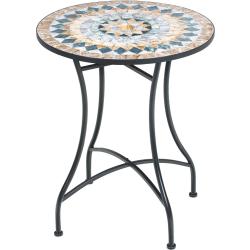 Primaster Tisch Provence Ø 60 cm, Höhe 72 cm, rund, Mosaik - [GLO691151258]