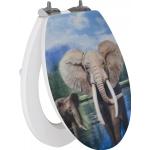 Primaster Toilettendeckel & WC-Sitze mit Elefantenmotiv aus MDF 