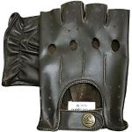 Braune Fingerlose Handschuhe & Halbfinger-Handschuhe aus Leder für Herren Größe L 