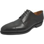 Schwarze Business Prime Shoes Bergamo Cap Toe Businessschuhe mit Schnürsenkel aus Kalbsleder für Herren Größe 46 