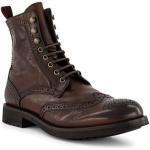 Prime Shoes Herren Schuhe Brogue-Boots, Leder, dunkelbraun