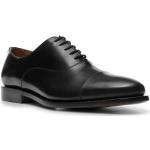 Schwarze Business Prime Shoes Cap Toe Businessschuhe mit Schnürsenkel in Schmalweite aus Glattleder für Herren mit Absatzhöhe bis 3cm 