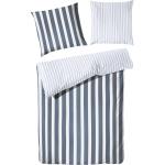Blaue Gestreifte Moderne Primera Bettwäsche Sets & Bettwäsche Garnituren mit Reißverschluss aus Baumwolle 155x220 