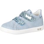 Hellblaue Primigi Low Sneaker mit Klettverschluss aus Veloursleder für Babys Größe 22 für den für den Sommer 