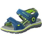 Reduzierte Blaue Primigi Outdoor-Sandalen mit Klettverschluss aus Leder für Kinder Größe 34 