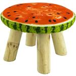 PrimoLiving Sitzhocker aus Holz im Frucht-Design (