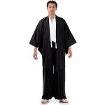 PRINCESS OF ASIA Japan Samurai Kimono Set 3 Teile Kendo Gi + Hakama + Haori Baumwolle M L XL (Einheitsgröße, Schwarz & Weiß)