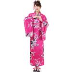 Rosa Geisha-Kostüme aus Satin für Damen Größe M 