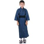 Blaue Gepunktete Geisha-Kostüme für Kinder 