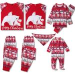 Rote Nachtwäsche & Homewear mit Weihnachts-Motiv aus Polyester Weihnachten für den für den Herbst 