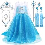 Blaue Die Eiskönigin Elsa Maxi Faschingskostüme & Karnevalskostüme aus Tüll für Kinder 
