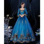 Prinzessin Shakespeare Maria Antonietta gotisch Rokoko Vintage inspiriert Mittelalterlich Urlaubskleid Kleid Partykostüm Maskerade Ballkleid Damen Kostüm Blau Lightinthebox