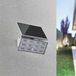 Silberne Moderne Solarleuchten mit Bewegungsmelder aus Kunststoff mit Sensor 