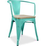 Reduzierte Pastellgrüne Designer Stühle aus Holz stapelbar Breite 0-50cm, Höhe 50-100cm, Tiefe 0-50cm 