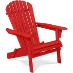Reduzierte Rote Adirondack Chairs aus Holz mit Armlehne Breite 50-100cm, Höhe 50-100cm, Tiefe 50-100cm 