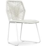 Reduzierte Weiße Moderne Gartenstühle Metall aus Metall Breite 0-50cm, Höhe 50-100cm, Tiefe 50-100cm 