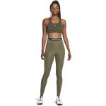 Reduzierte Grüne Nike Pro 7/8 Leggings aus Mesh für Damen Größe S 