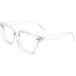 Weiße Quadratische Sonnenbrillen mit Sehstärke Blaulichtschutz für Damen 