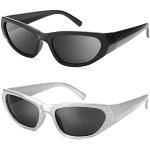 Schwarze Ovale Outdoor Sonnenbrillen für Damen 