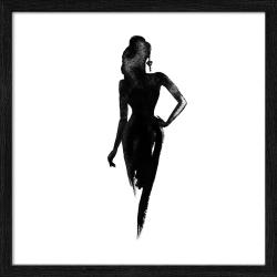 PRO ART Framed-Art Bild LADY IN BLACK 33 x 33 cm schwarz